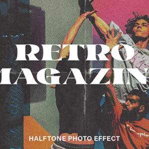 Retro Magazine Halftone Photo Effect