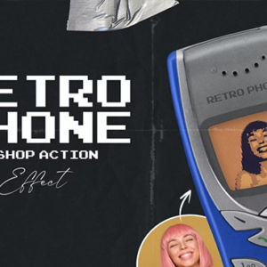 Retro Phone Photoshop Action