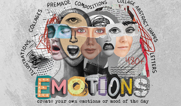 Creative Market - Emotions. Collage & Illustrations