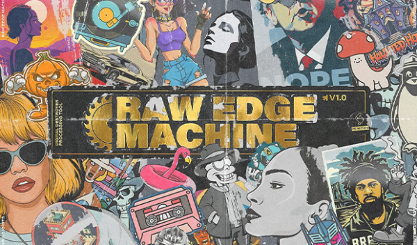 Raw Edge Sticker Poster Machine