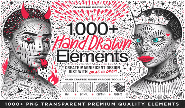 Creative Market - 1000 PNG Elements