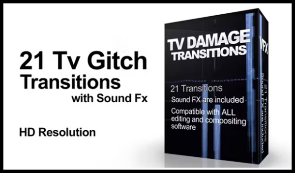 Videohive - Transitions TV Damage