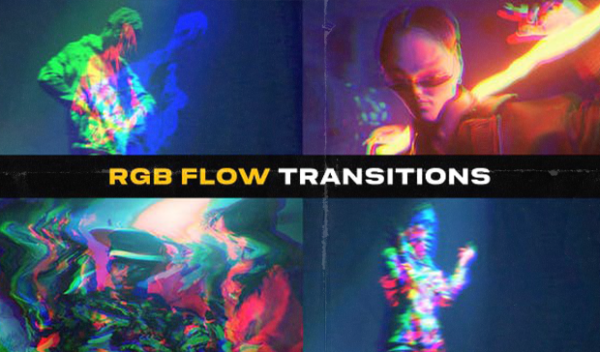 RGB Flow Transitions After Effects
