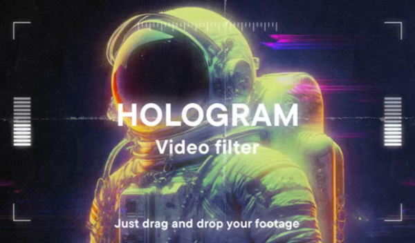 Hologram Video Filter Effect Template