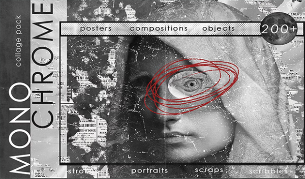Monochrome Collage Pack
