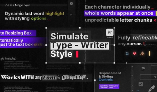 Typewriter Text Preset MOGRT