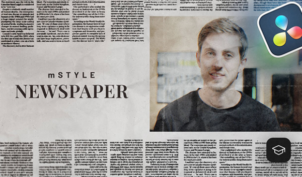 MotionVFX – mStyle Newspaper for DaVinci Resolve
