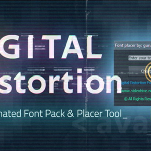 Digital Distortion Animated Font Pack