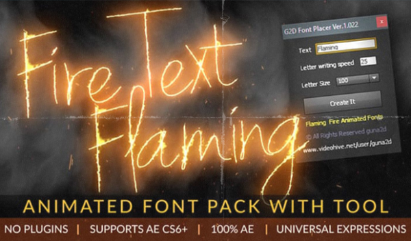 Fire Text Flaming Animated Font Pack