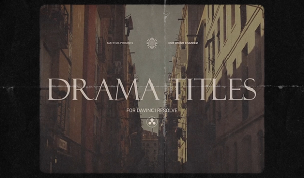 Drama Movie Titles for Davinci Resolve