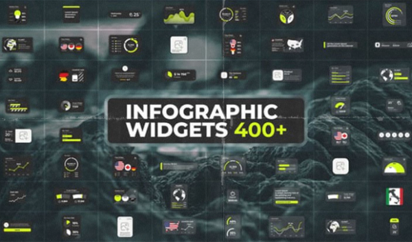 Infographics Pack Glass Widgets