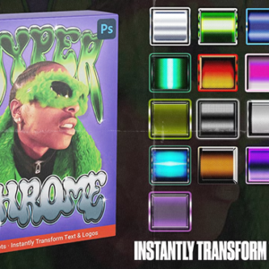 Hyper Chrome Text Styles Pack (Vol. 1)