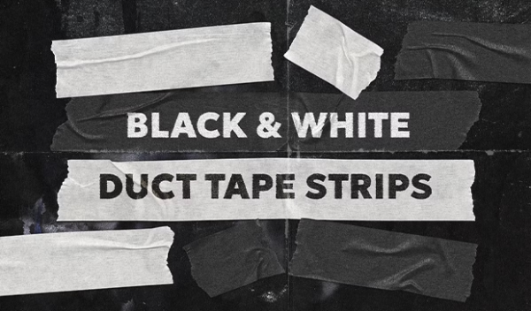 Black & White Duct Tape Strips