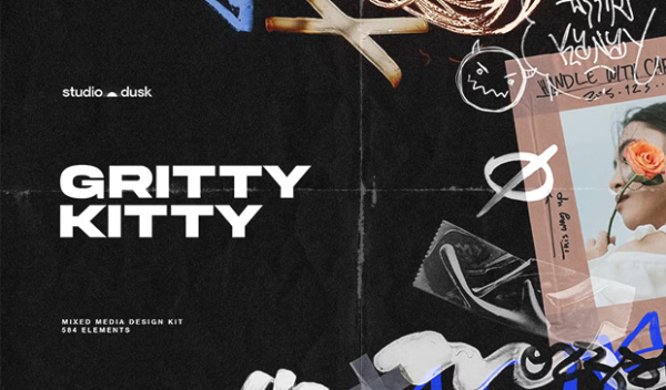 Gritty Kitty - Grunge Design Kit