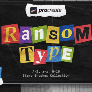 Procreate Ransom Type Stamp Brushes