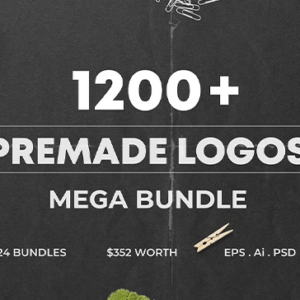 1200+ Premade Logos Mega Bundle