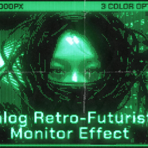 Analog Retro-Futuristic Monitor Effect