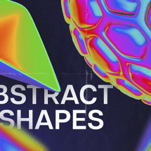 Iridescent Abstract 3D Objects