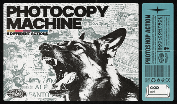 Photocopy Machine Photoshop Action
