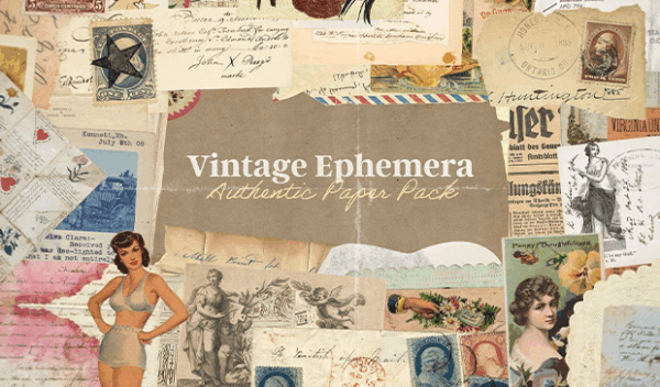 Vintage Ephemera Paper Pack