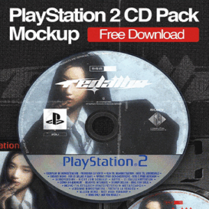 PlayStation 2 CD Pack Free Mockup