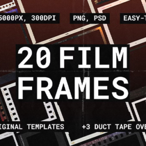 Film Frames PSD & PNG Overlays