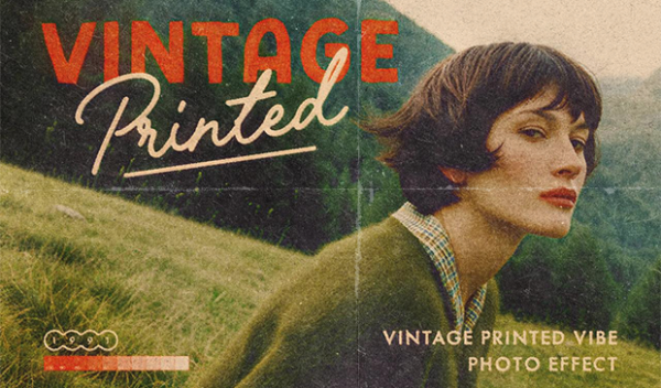 Vintage Printed Vibe Effect