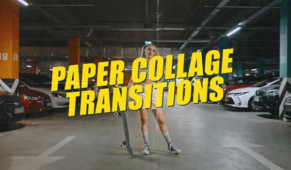 Paper Collage Transitions MOGRT