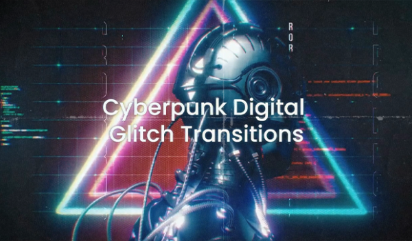 Digital Glitch Cyberpunk Transitions