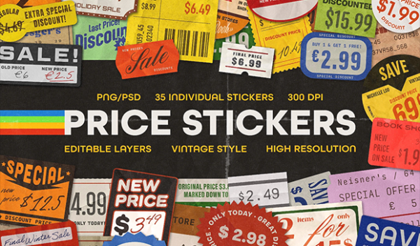 Vintage Price Stickers & Retail Tags